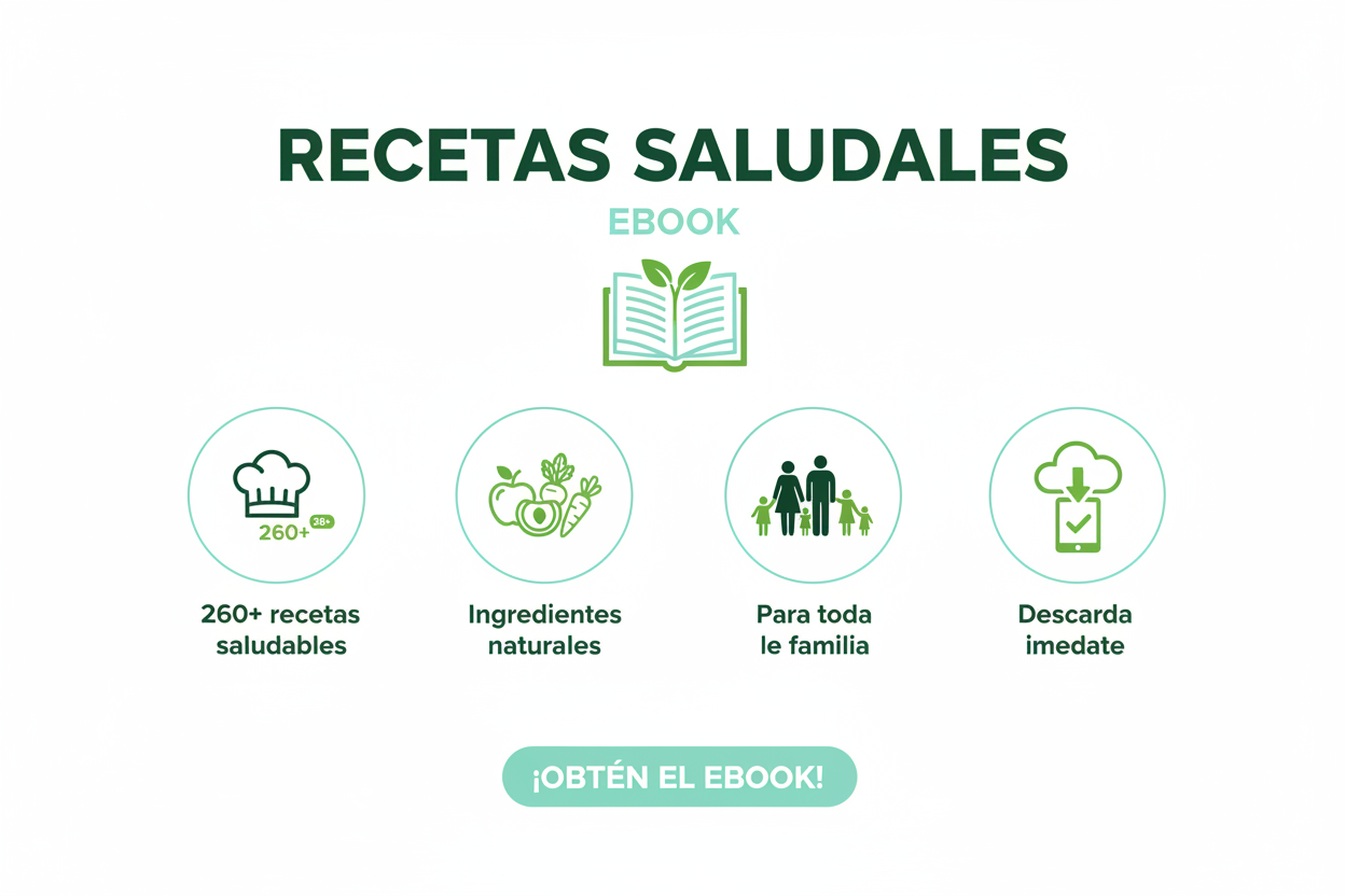 Recetas Saludables – eBook con más de 260 Recetas Nutritivas y Deliciosas